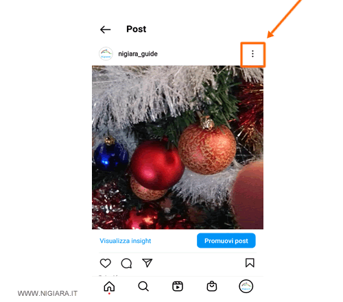 pigia sul pulsante delle impostazioni della foto in basso a destra