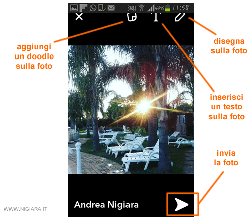 personalizza la foto con doodle, testi e disegni