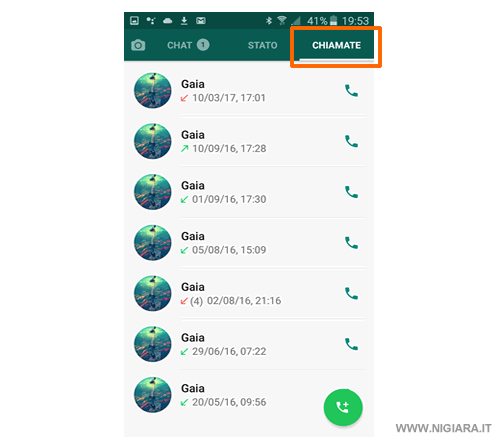 la voce sulle chiamate telefoniche