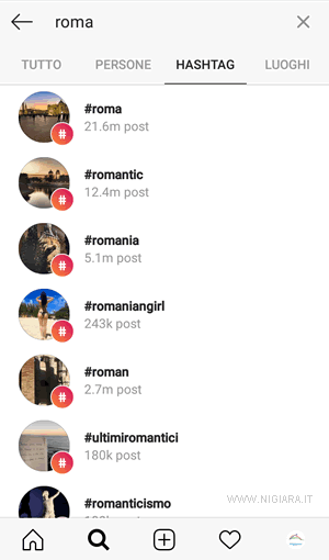 i risultati di ricerca