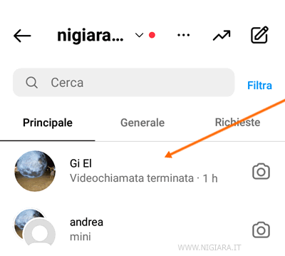 Seleziona un utente