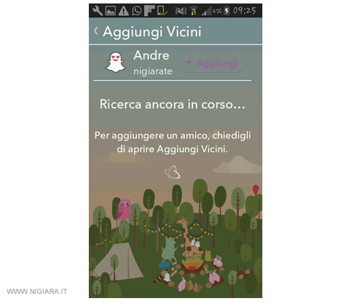 le altre persone iscritte a Snapchat