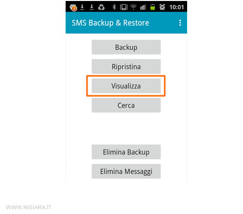 seleziona la voce Visualizza nel menù