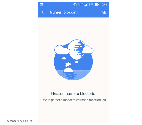 la persona è stata eliminata dai numeri bloccati