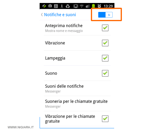 disattiva temporaneamente le modifiche