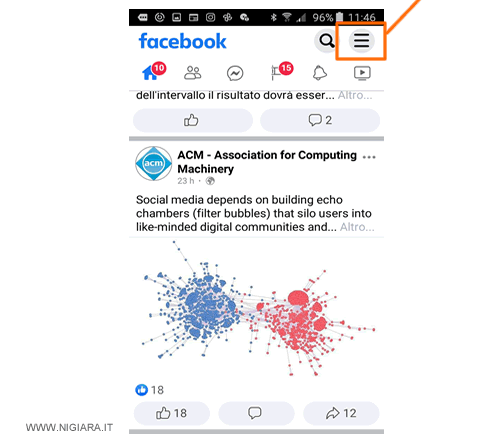 apri il men&ugrave; principale