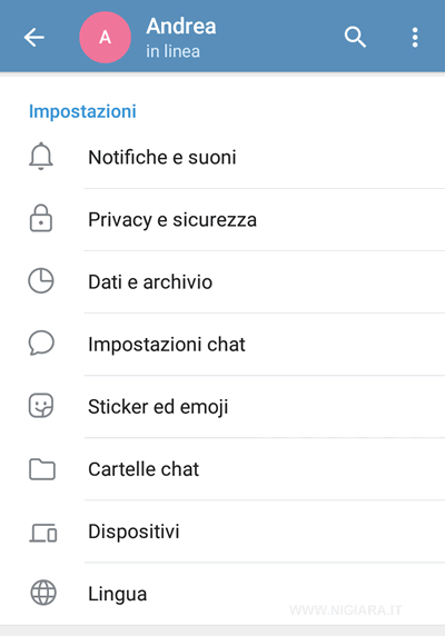 seleziona Dispositivi