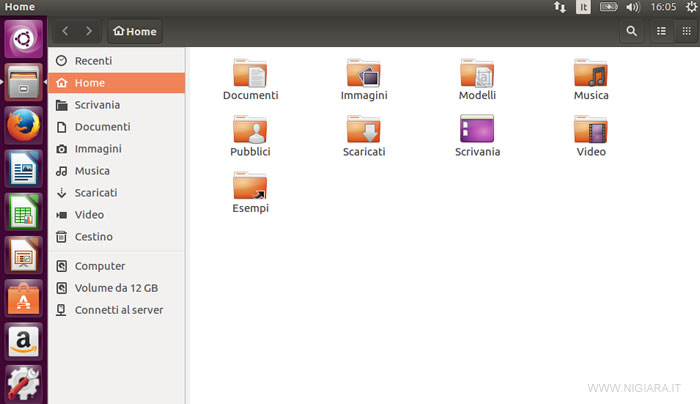 un esempio di interfaccia GUI di Linux