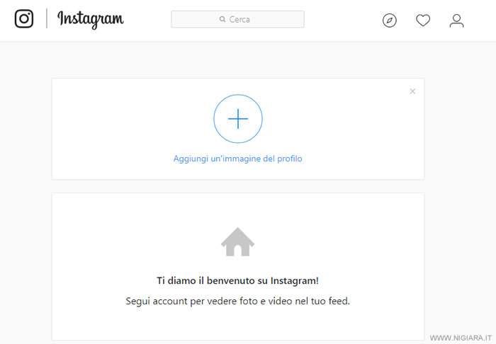 Instagram ti conferma di averti iscritto