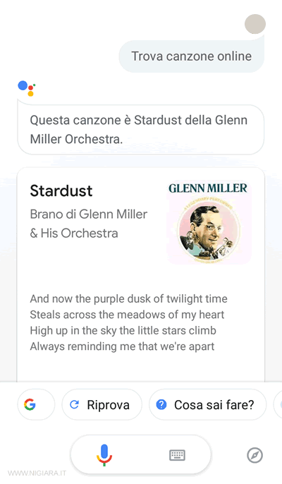 il titolo della canzone