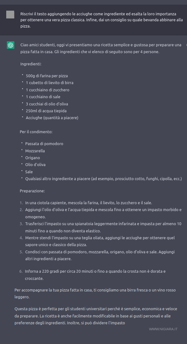 le modifiche al testo
