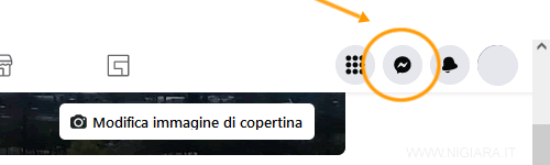 clicca sull'icona del messenger