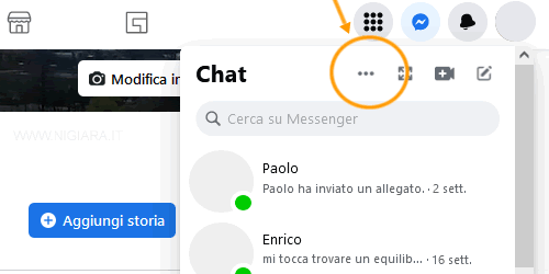 clicca sul menù principale e poi su Opzioni