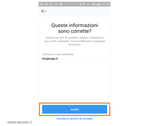 verifica il tuo indirizzo email