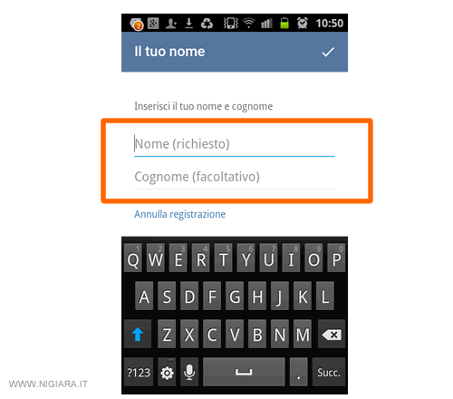 registra il tuo nome utente e la login su Telegram