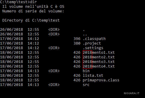 la cancellazione multipla dei files in una directory