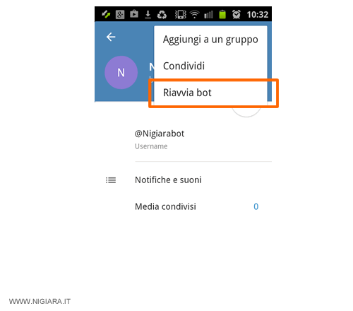 come riavviare il bot